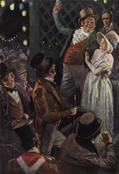 Jos trinkt Rack-Punsch in Vauxhall, was diese ganze Geschichte verursacht